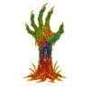 Regenbogen-Glitzerhand Erwachen