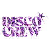 Disco Crew Purple Glitter Logo