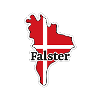 Falster Sihlouette avec drapeau