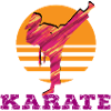 Karate Sunset Silhouette