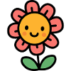 Kawaii flower with large bloom