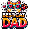 Best Cat Dad, Father Loves Cats 