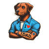 J’aime papa chien, père