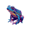 Neon Frog Splash Art