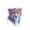Leopard Splatter Aquarell