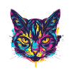 Éclaboussures de peinture de chat