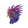 Rooster Splatter Animal