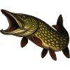 Dynamic Pike Fish Motif