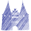Lübeck Landmark Blue | Scribble Look