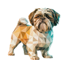 Shih Tzu - Cool Low Poly Logo