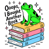 Reading Frog on Books - Literature Saying