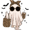 Trendy Halloween Geist mit Leo-Accessoires