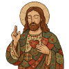 Christmas Patchwork Jesus