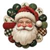 Patchwork Weihnachtsmann Motiv