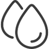 Double Water Drops Line Icon Logo