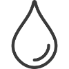 Single Water Drop Line Icon Logo