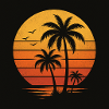 Palm Tree Summer Sunset
