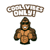Gorilla with cool vibes