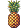 Pixel Pineapple Retro Pixel Art