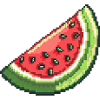 Tranche de pastèque pixel