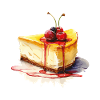 Gâteau au fromage Aquarelle