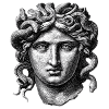 Méduse – Gravure mythologique antique