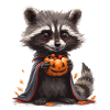 Waschbaer Halloween Pumpkin Joy