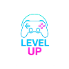 Level Up Neon Controller Graphics