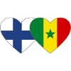 Finland Senegal Flag Heart