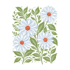 Daisies in Sky Blue Floral