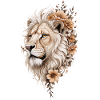 Floral Lion Head Artwork