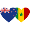 Nouvelle-Zélande Sénégal Drapeau Coeur