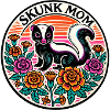 Skunk Mom Floral Patch