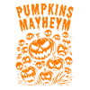 Pumpkins Mayhem Halloween Silhouette