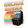 Arcade Gamer Retro Spielhalle Joystick Pixel