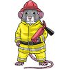 Rat Pompier Extincteur Pompier Pompier