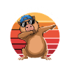  Chill Vibes Only Capybara Dabbing Retro