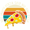 Pizza Meme Retro Sunset