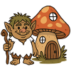 Waldtroll am Pilzhäuschen