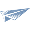 Paper airplane silhouette grunge style