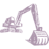 Bagger Silhouette Bauarbeiter Grunge Design