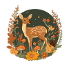 Cerfs d’automne dans le Waldkreis