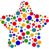 Spotty Star T-Shirt | Colourful Dots Graphic 