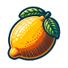Bright lemon with leaf