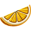 Bright cartoon orange slice