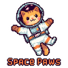Space Paws - Autocollant d’astronaute Pixel Cat