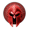 Spartaner Helm Gladiator Rot