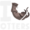Sea Otter Cartoon Heart