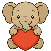 Elephant with heart