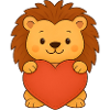 Leo with heart